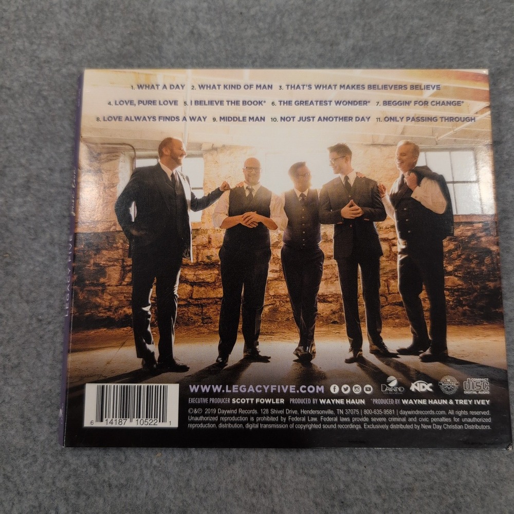 Legacy Five Pure Love‎ CD Christian Gospel Music Album - Picture 2 of 2